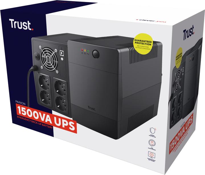 Image du produit Trust Paxxon - Onduleur - CA 220-240 V - 900 Watt (1500 VA, 900 W)