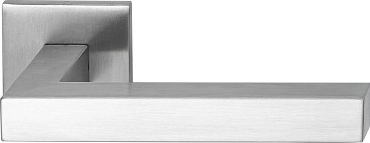 Actual product image Marchesi Square lever handle pair - Door handles on square rose, matt stainless steel (Door handle)