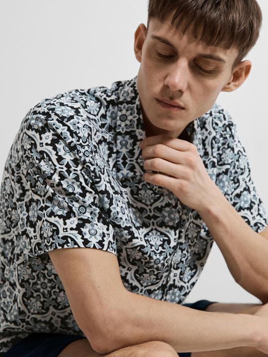 Produktbild Selected Homme Gemustertes Kurzarmhemd (L)