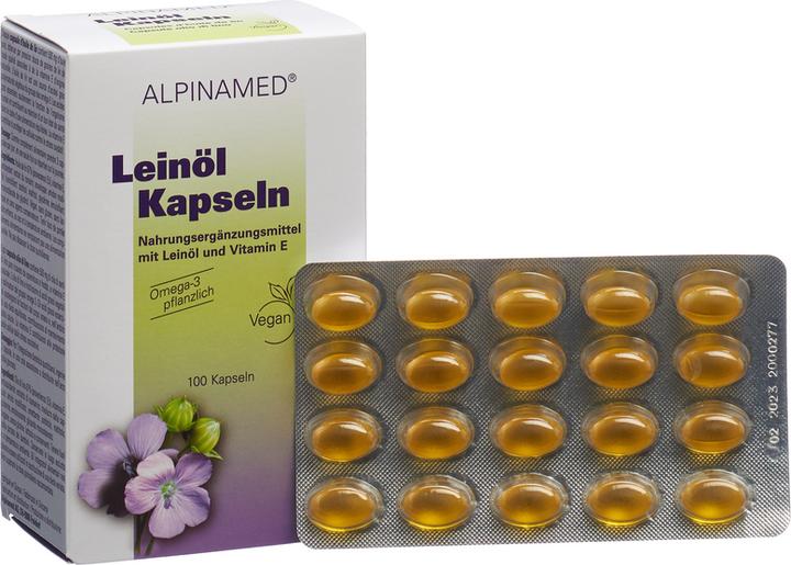 Actual product image Alpinamed Linseed Oil Capsules (100 Piece, Capsules, 112 g)