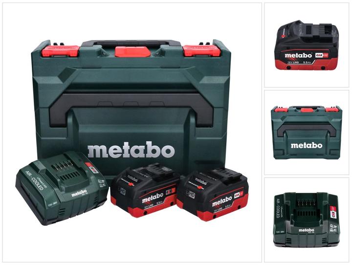 Image du produit Metabo Kit de base 2 x LiHD 5.5 Ah ML (18 V)