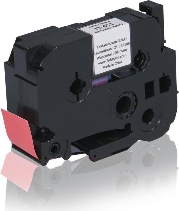 Produktbild Brother TZE451 P-Touch Farbband schwarz auf rot Laminat 24mm x 8m Kompatibel, passend für (2.40 cm, Schwarz)
