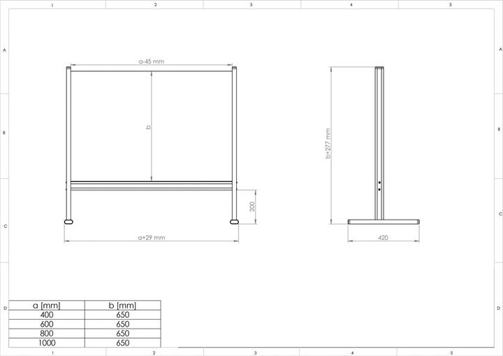 Produktbild Franken Thekenaufsatz mit Durchreiche Acryl (600 x 650 mm)