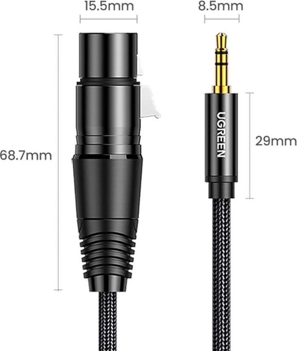 Produktbild Ugreen 3.5mm AUX - XLR (1 m, XLR, 3.5mm Klinke (AUX))