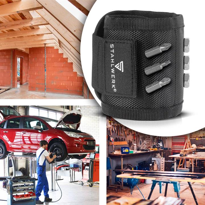 Produktbild Stahlwerk Magnet-Armband für Heim-Handwerker mit Klettverschluss zur Befestigung