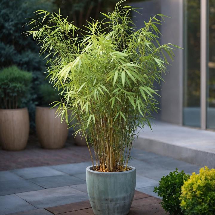 Actual product image Plant in a Box Fargesia papyrifera 'Grex' - Set of 6 Blue Bamboo (30 cm)
