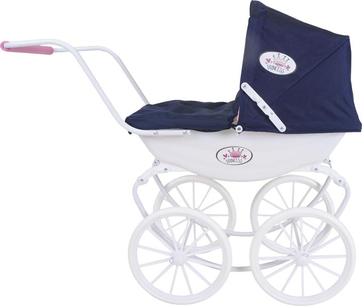 Image du produit Knorrtoys Poussette de poupée Classic pram bleu marine/rose/princesse