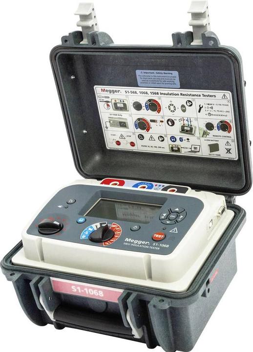 Image du produit Megger S1-1068 Testeur d'isolement DC 250 V, 500 V, 1000 V, 2500 V, 5000 V