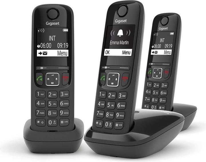 Actual product image Gigaset As690 Trio Dect Phone Black