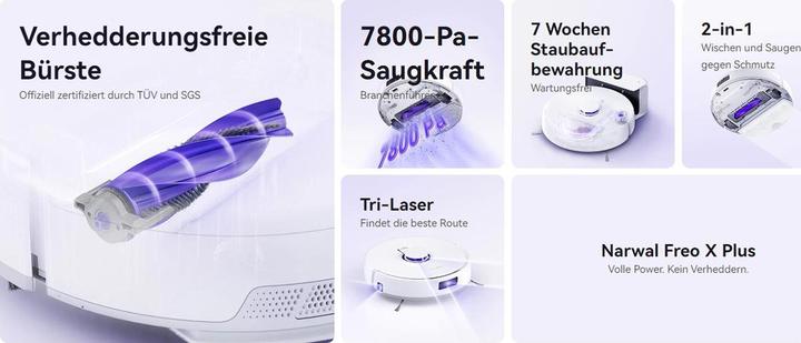 Actual product image Narwal Freo X Plus Robot Vacuum (Robot vacuum)