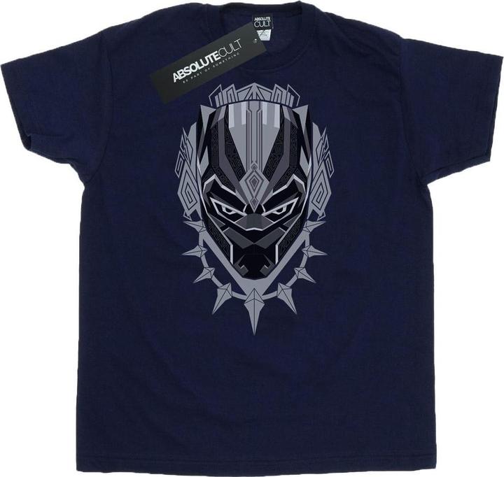 Actual product image Mens Black Panther Head T-Shirt (XXL)