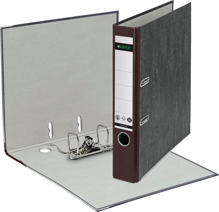 Immagine prodotto Leitz Cartella a nuvola in marmo, 180 gradi, DIN A4, 52 mm, dorso marrone, copertina in cartone, esterno (A4, 52 mm, 1 Pezzo/i)