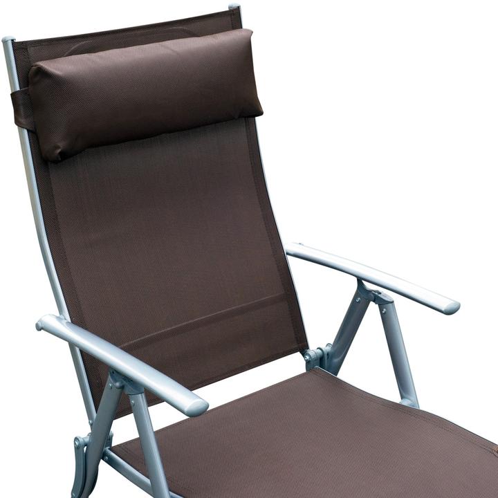 Actual product image Outsunny Garden lounger with cushion (180 cm)
