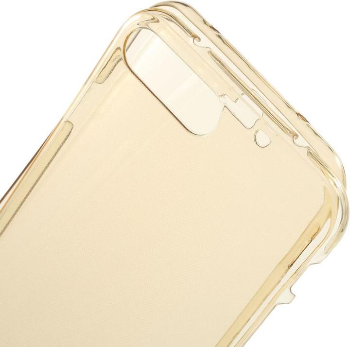Produktbild König Design Apple iPhone 7 Plus Full Body 360 Silikon Schutzhülle Handyhülle Case Hülle Gold (Apple iPhone 7 Plus)