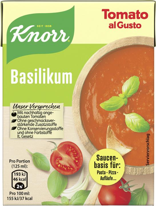 Image du produit Knorr Tomato al Gusto au basilic (370 g)