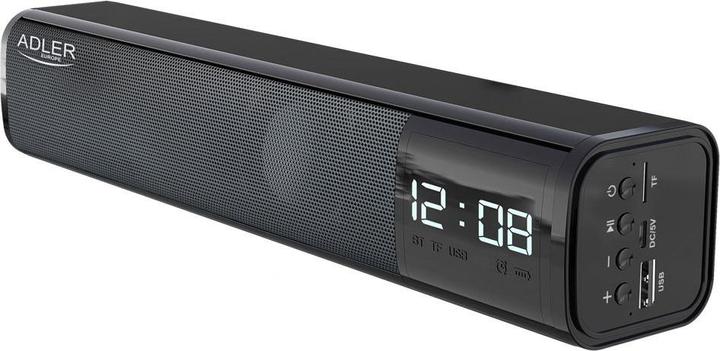 Immagine prodotto Adler AD 1191 Altoparlante per orologio, nero (15 h, Batteria ricaricabile, Porta USB)