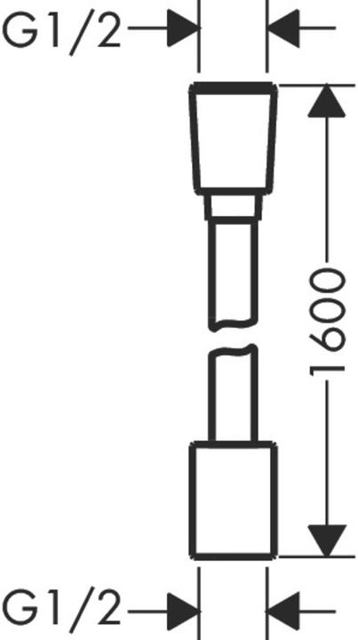 Produktbild hansgrohe AXOR ShowerSolutions Textilbrauseschlauch, 1600mm, konische und zylindrische Mutter, 28259 (160 cm)