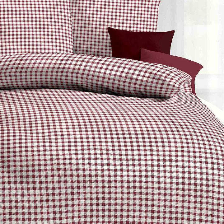 Produktbild Kaeppel Biber Bettwäsche Vichy Karo rot (Duvetbezug, 155x220 cm (80x80 cm))
