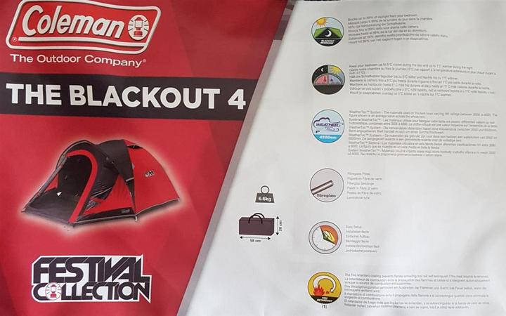 Produktbild Coleman Blackout 4 (Kuppelzelt, 6.60 kg, 4 Personen)