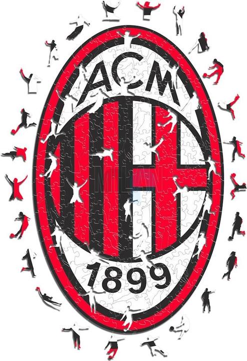 Actual product image Iconic AC Milan - Logo - Wooden Puzzle Size S (150 pieces) (150 pieces)
