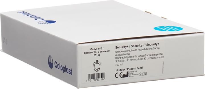 Produktbild Conveen Security Plus Beinbeutel 750 ml 30 cm Rückventil, 10 Stück
