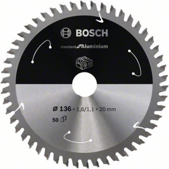 Immagine prodotto Bosch Professional Zubehör Lama per sega circolare a batteria PRO Aluminium, 136 x 1,6 x 20 mm