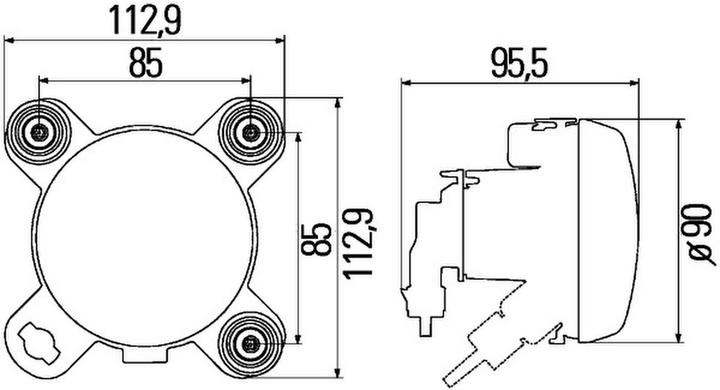 Produktbild Hella 36 Scheinwerfer FF Halogen für VOLVO