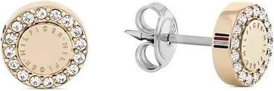 Actual product image Tommy Hilfiger Rose Gold-Plated Stud Earrings With Crystals