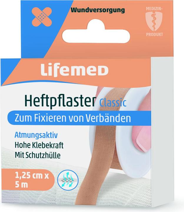 Produktbild Lifemed Heftpflaster 5 m x 1,25 cm „Classic“ hautfarben