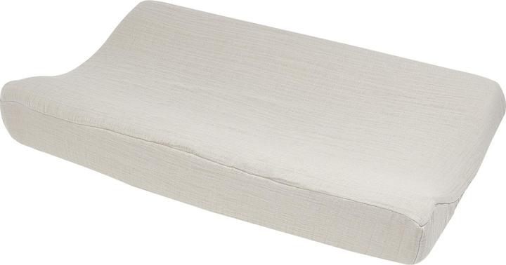 Actual product image Meyco Baby Uni changing mat cover - pre-washed muslin - greige - 50x70cm (50 x 70 cm)