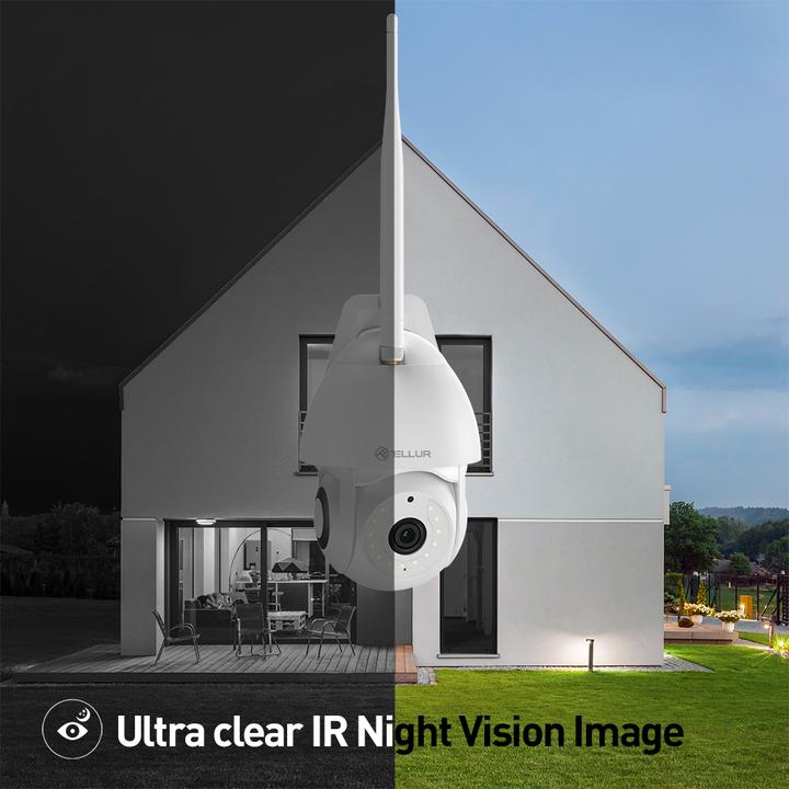 Actual product image Tellur Smart WiFi Outdoor Camera 3MP, UltraHD, Autotracking, PTZ white (2304 x 1296 Pixels)