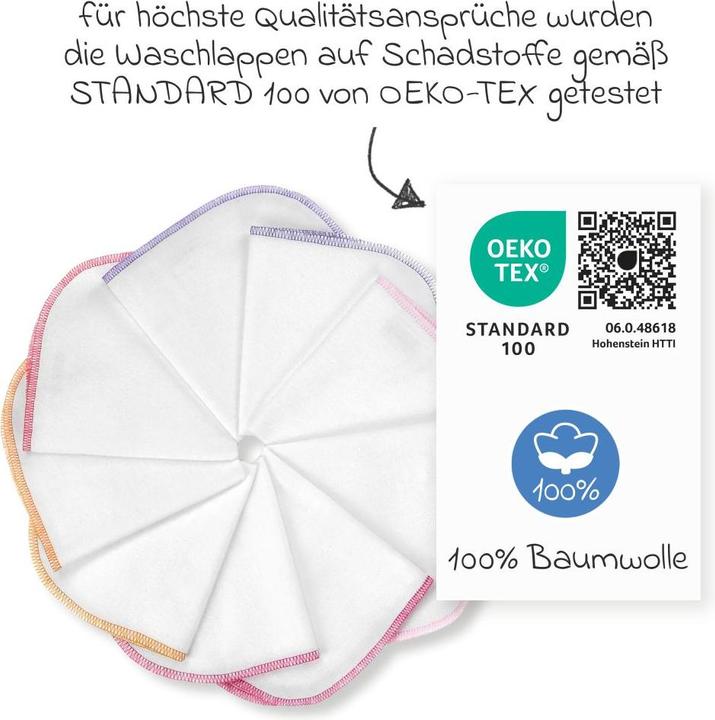 Image du produit Makian Lingettes en molleton Molton Flanell Baby Gants de toilette Pack de 9 30 x 30 cm (30 cm, 30 cm)