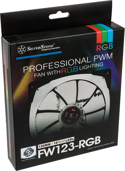 Actual product image Silverstone SST-FW123-RGB, RGB fan (120 mm, 1 x)