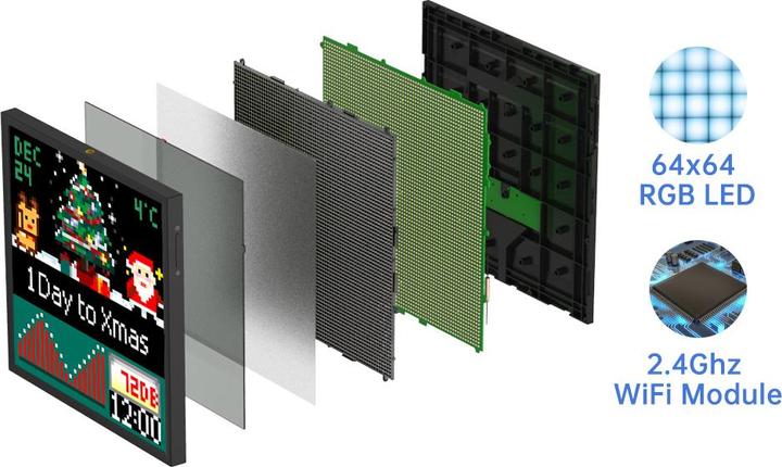 Immagine prodotto Divoom Pixoo 64 (10.30", 64 x 64 pixel)