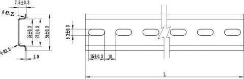Actual product image Delock Top hat rail 35 x 15mm, 19Rack made of steel with slotted holes