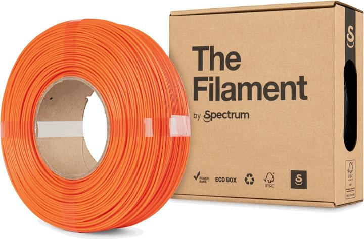 Actual product image The Filament ReFill PETG 1.75mm MACHINERY ORANGE 1kg (PETG, 1.75 mm, 1000 g, Orange)