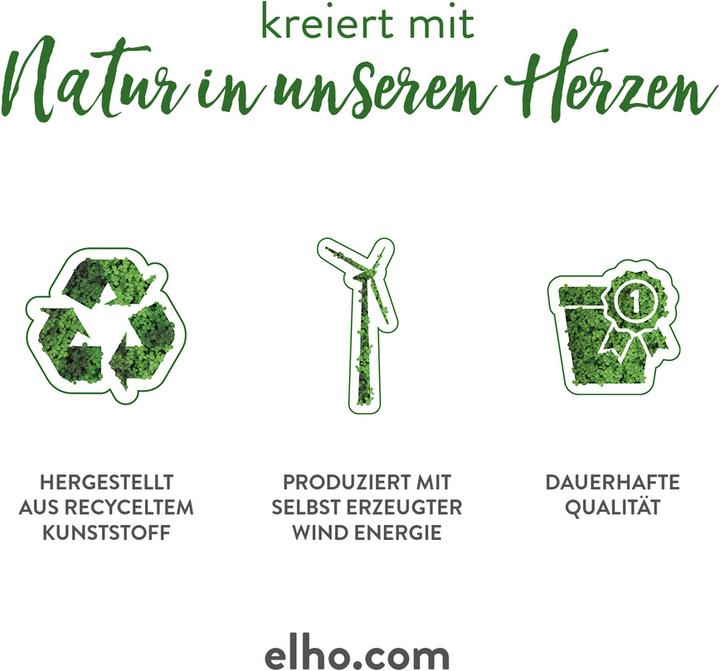 Produktbild Elho Blumenampel-Set Green Basics Kunststoff Ø 28 H 18 cm schwarz inkl. Halterung und Untersetzer (29 cm)