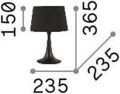 Immagine prodotto Ideal lux LONDON lampada da tavolo E27 ⌀235mm cromo 032368 (E27)