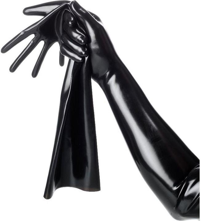 Produktbild Orrange Gummi-Handschuhe lang (L)