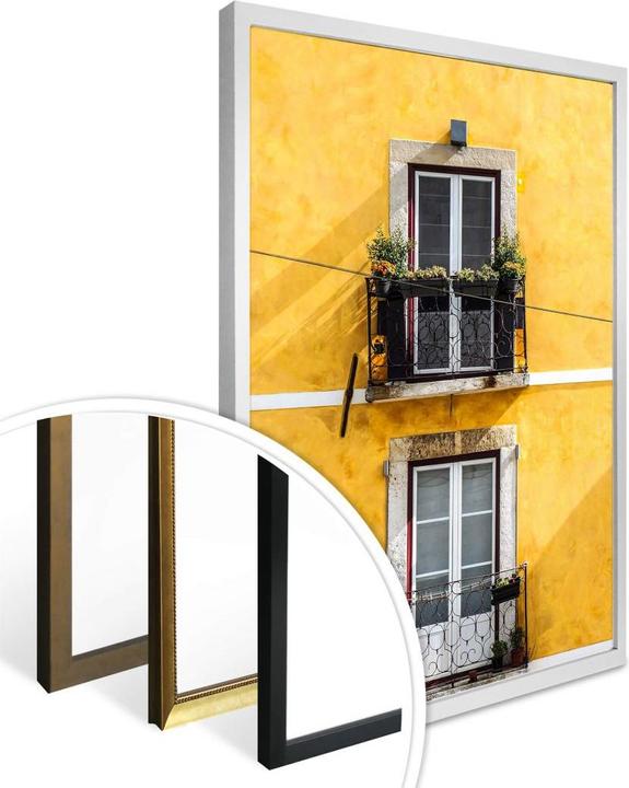 Immagine prodotto Trenddeko La facciata della casa gialla (40 x 50 cm)