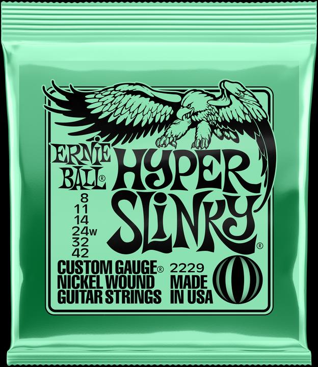 Image du produit Ernie Ball Jeu de cordes, Slinky Nickel, Hyper 8-42 (6 x, Guitare électrique, 0.04")