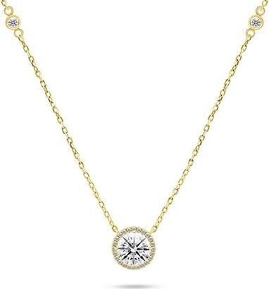 Produktbild Brilio Silver - Sparkling Gold Plated Zirconia Necklace NCL87Y