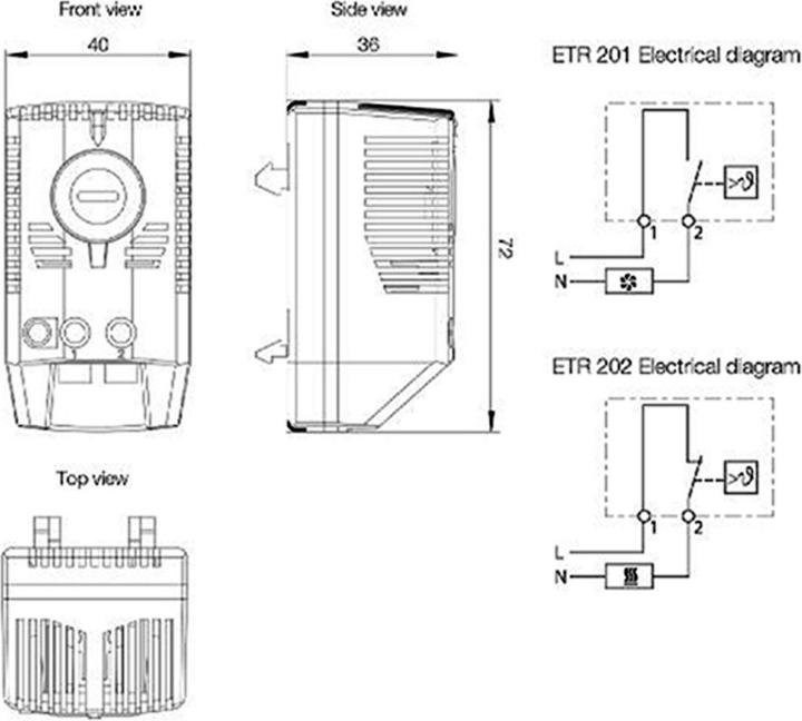 Actual product image Schroff Thermostat F. Fan No