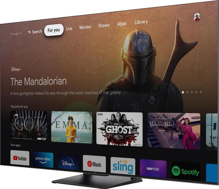 Actual product image TCL 55T8A (55", QLED, 2023)