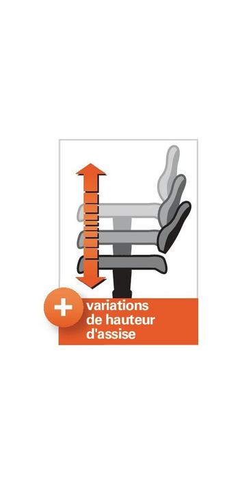Actual product image Tecwerk Office swivel chair base glider + base ring integral foam black 580-850 mm