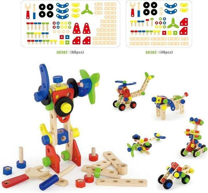 Actual product image Viga Toys Construction bricks, wood 48 parts (N50383)