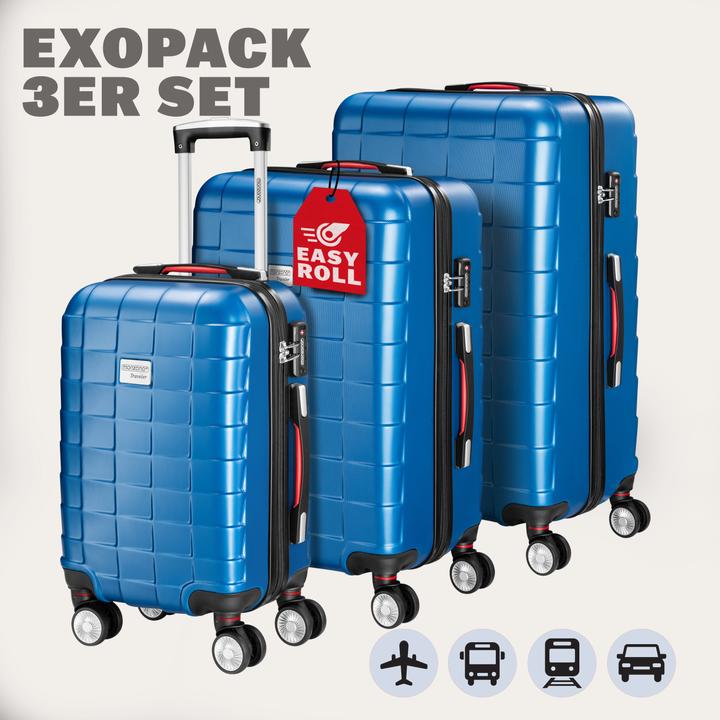 Produktbild Monzana Kofferset (105 l, Handgepäck (bis 50l), M (50 - 90l), L (90 - 115l))