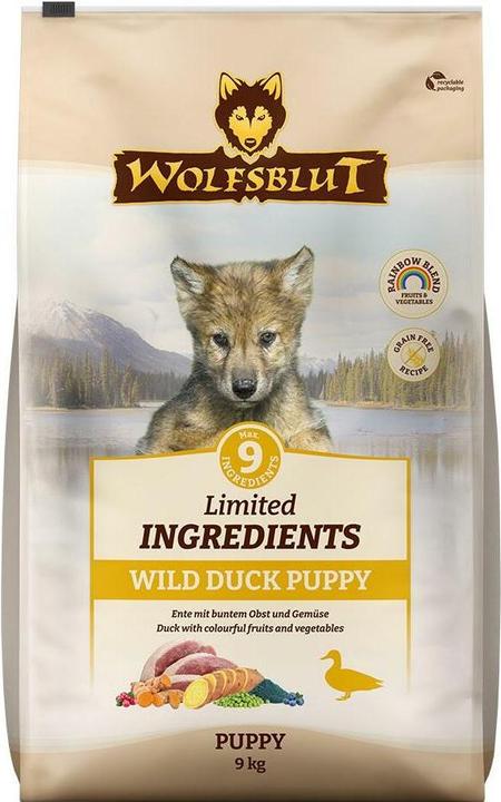 Produktbild Wolfsblut Limited Ingredients Puppy Wild Duck für Hunde 9 kg (Junior, 1 Stk., 9000 g)