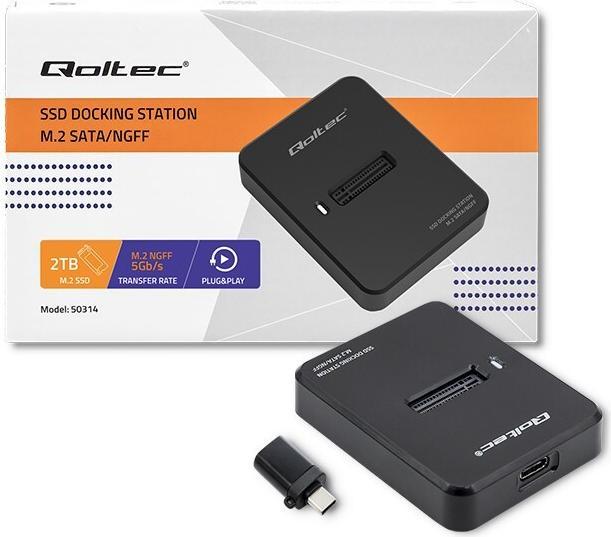 Actual product image Qoltec 50314 Docking station SSD