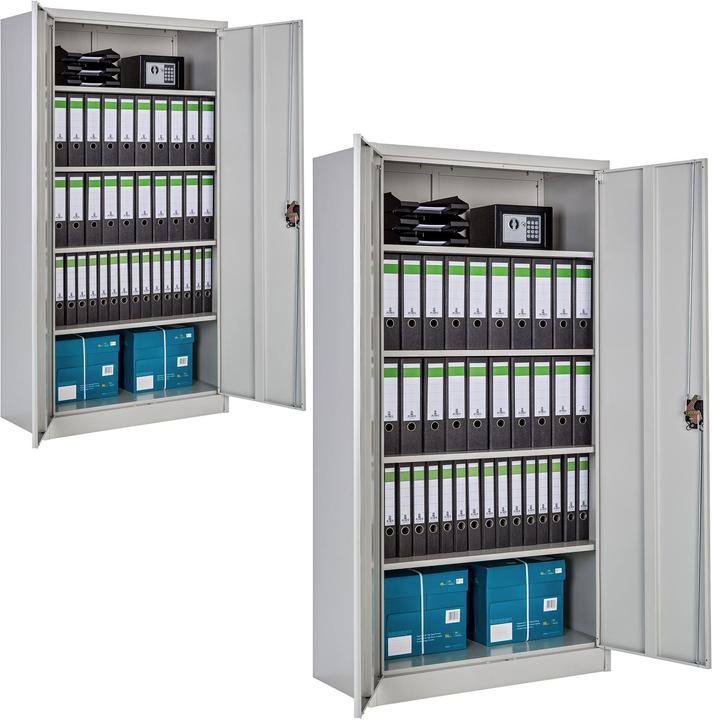 Immagine prodotto tectake 2x Armadio portadocumenti a 5 scomparti (40 x 90 x 180 cm)